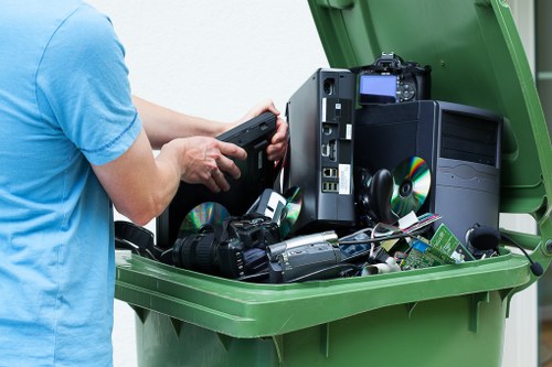 Garden waste being processed responsibly